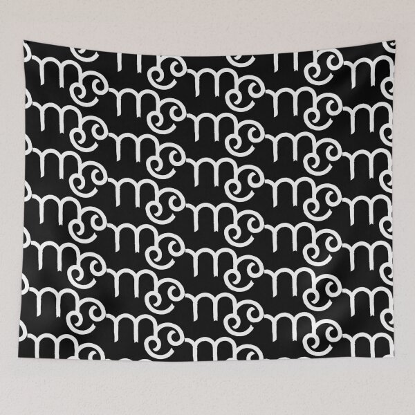 Item preview, Cancer and Virgo Combined Zodiac Signs Double Horoscope Symbols in White designed and sold by Zodiafy-Designs.