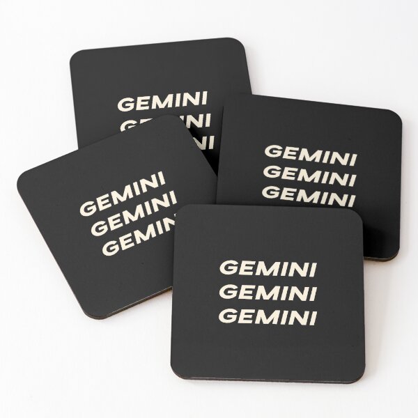 Item preview, Gemini Gemini Gemini Off-White Zodiac Sign Text designed and sold by Cefani Musk.