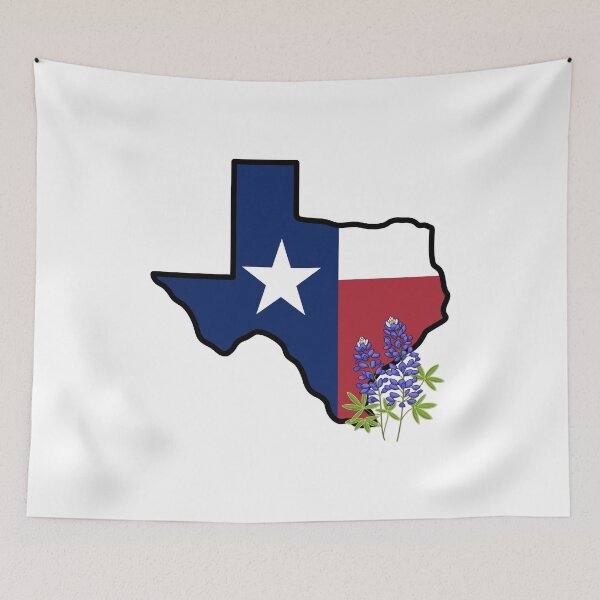 Item preview, State of Texas Flag with State Flower Bluebonnet designed and sold by Gsallicat.