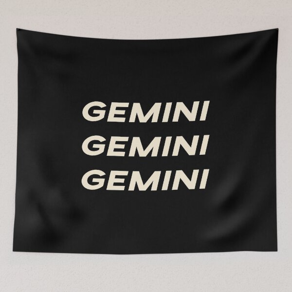 Item preview, Gemini Gemini Gemini Off-White Zodiac Sign Text designed and sold by Cefani Musk.