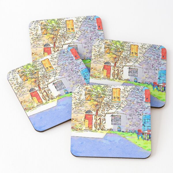 Item preview, Fognano: courtyard with palm tree designed and sold by Giuseppe Cocco.