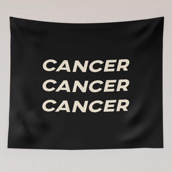 Item preview, Cancer Cancer Cancer Off-White Zodiac Sign Text designed and sold by Cefani Musk.