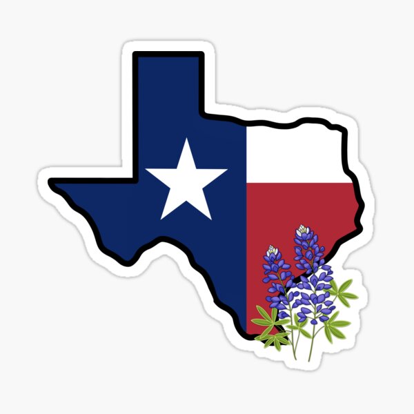 Item preview, State of Texas Flag with State Flower Bluebonnet designed and sold by Gsallicat.
