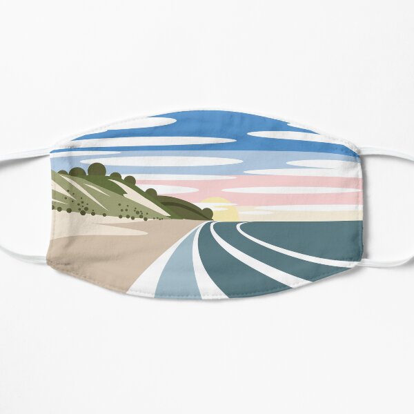 Beach On Sandals Off Flat Mask