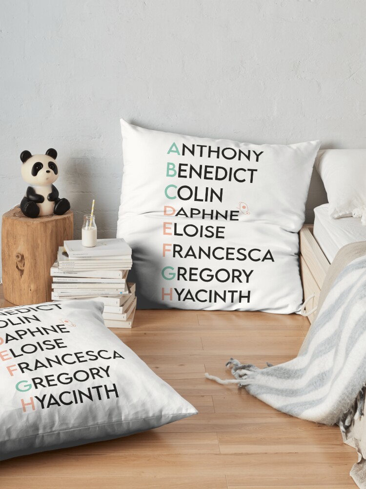 Alternate view of Bridgerton's siblings Floor Pillow