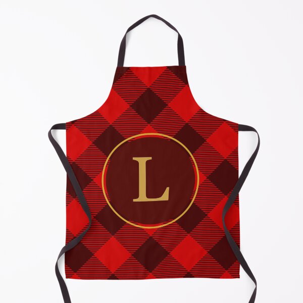 Item preview, Plaid Tartan Red Brown Diagonal Monogram Initial Letter L designed and sold by fotografixgal.