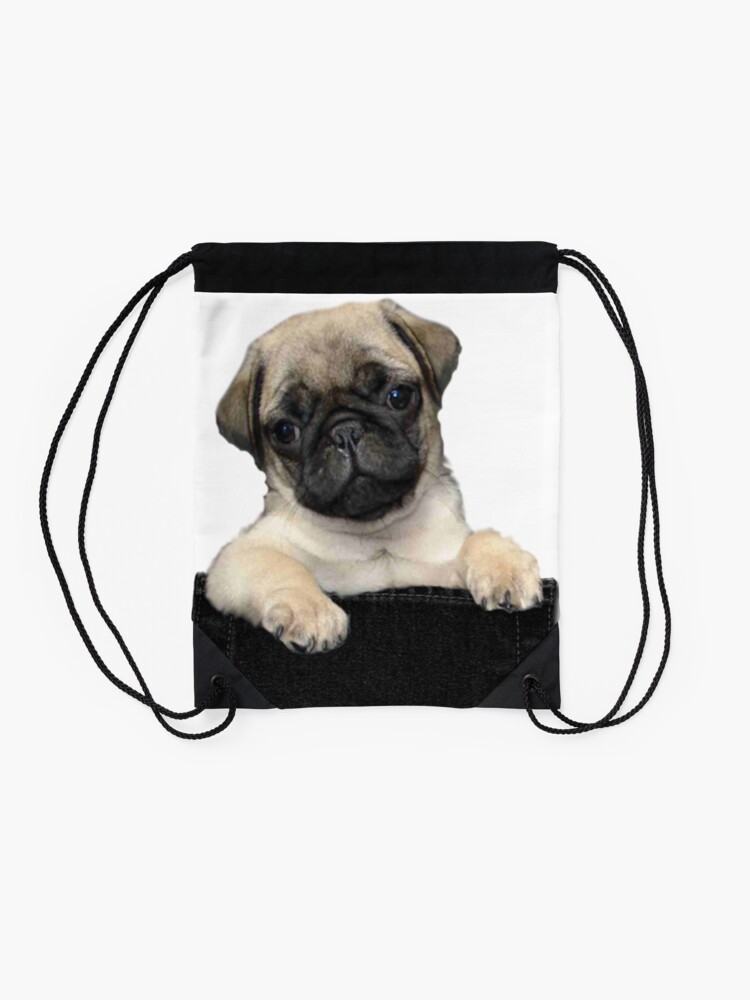 Alternate view of Pug Drawstring Bag