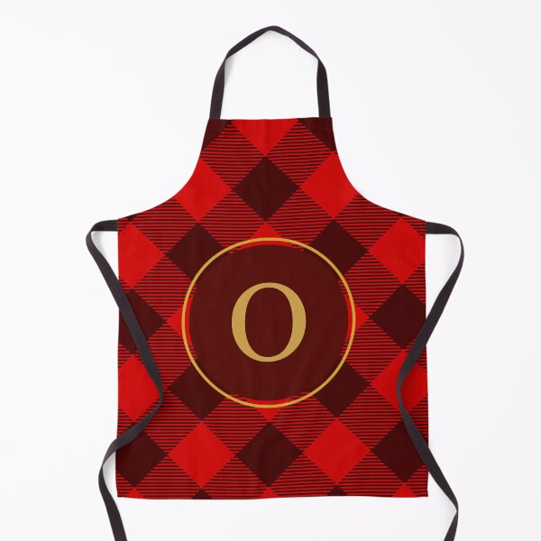 Item preview, Plaid Tartan Red Brown Diagonal Monogram Initial Letter O designed and sold by fotografixgal.