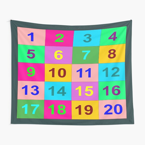 Counting Numbers 1 to 56 Number Chart Sticker for Sale by MarigoldAndCo