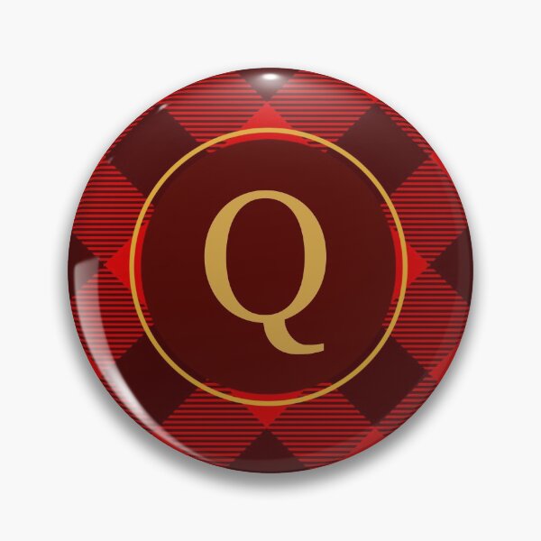 Item preview, Plaid Tartan Red Brown Diagonal Monogram Initial Letter Q designed and sold by fotografixgal.
