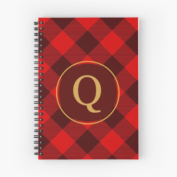 Item preview, Plaid Tartan Red Brown Diagonal Monogram Initial Letter Q designed and sold by fotografixgal.