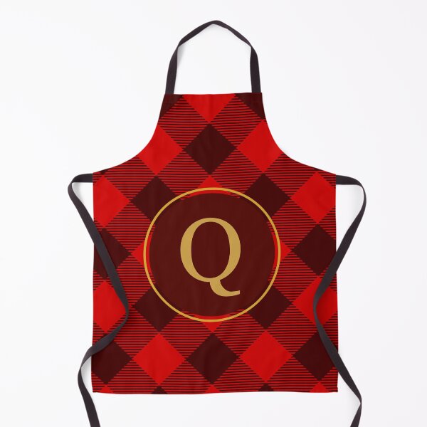 Item preview, Plaid Tartan Red Brown Diagonal Monogram Initial Letter Q designed and sold by fotografixgal.