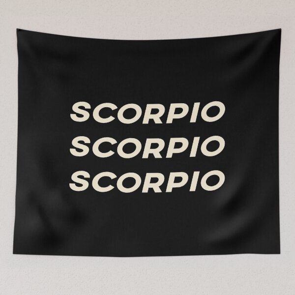 Item preview, Scorpio Scorpio Scorpio Off-White Zodiac Sign Text designed and sold by Cefani Musk.