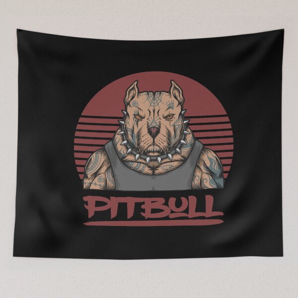 Item preview, Pitbull tattoo gangster designed and sold by SECRET STORE.