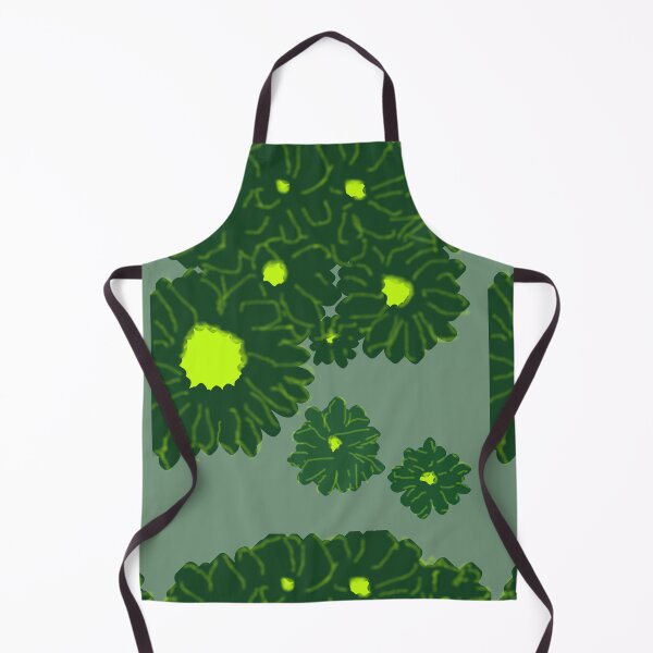 Item preview, Flowers Green and Yellow with Greenish Gray Background designed and sold by DesignsByMuriel.