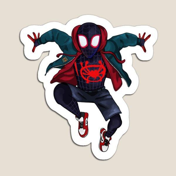 Miles Morales - spiderverse Sticker for Sale by redblueyellowd