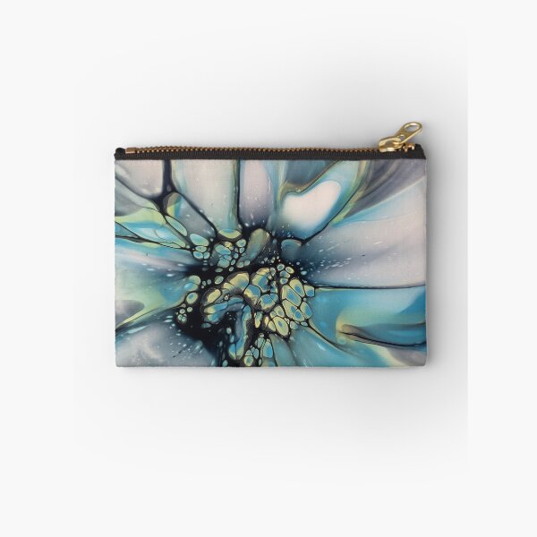 Item preview, blue green flower burst designed and sold by outbackabstract.