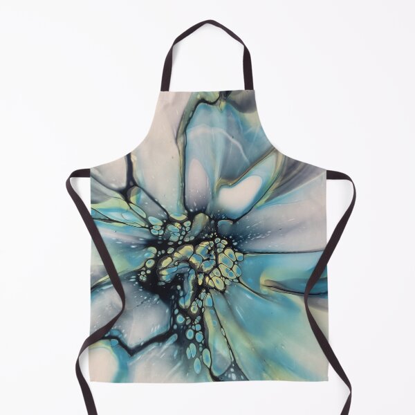 Item preview, blue green flower burst designed and sold by outbackabstract.
