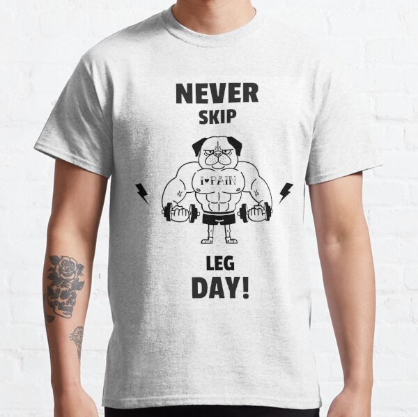 Never Skip Leg Day Funny Gift For Gym Lover Him Men Workout Fan Dog Pun Gag  Joke Bath Towel