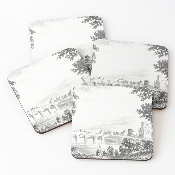 Item preview, Old Kelso Bridge and Abbey | Vintage Illustration designed and sold by yourscotborders.