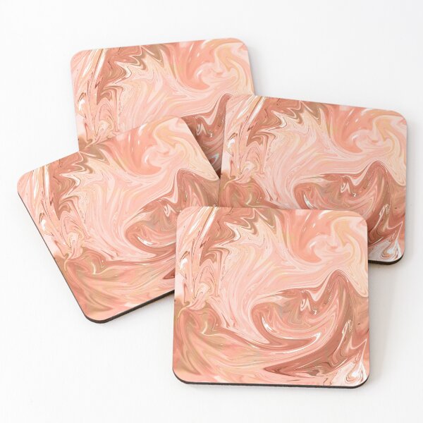 Item preview, Spicy Peach Marble Swirl Pattern Design Modern Waves designed and sold by NancyMerkle.
