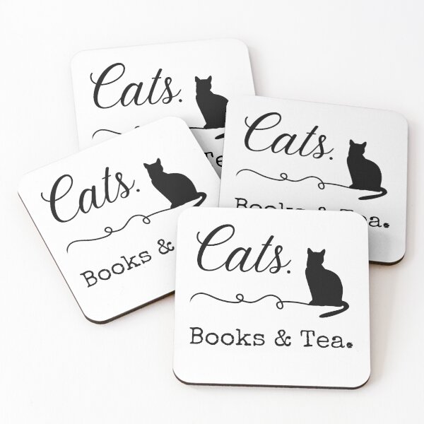 Item preview, Cats Books & Tea | Bookworm designed and sold by Presto Prints Design.