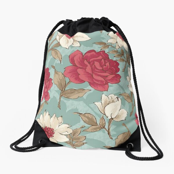 Item preview, Red and white flowers with blue background designed and sold by astrunb5.