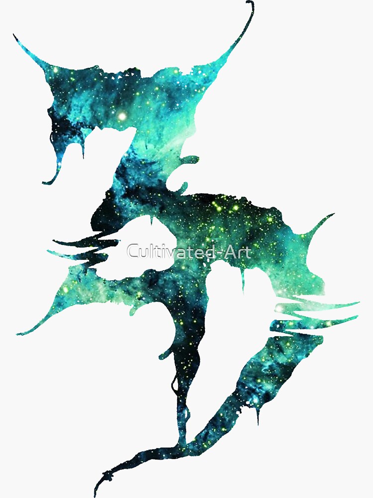 Thumbnail 3 von 3, Sticker, Zeds Dead Green Galaxy designt und verkauft von Cultivated-Art.