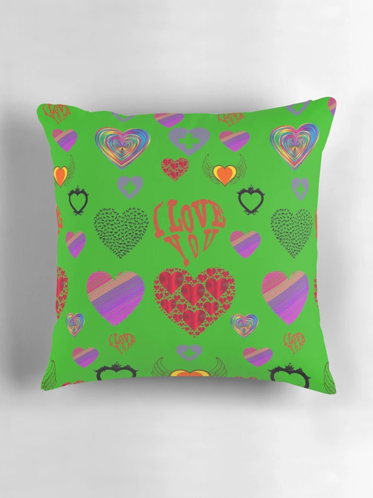 Thumbnail 3 of 4, Pillow, Random Heart Pattern designed and sold by Rell1970.