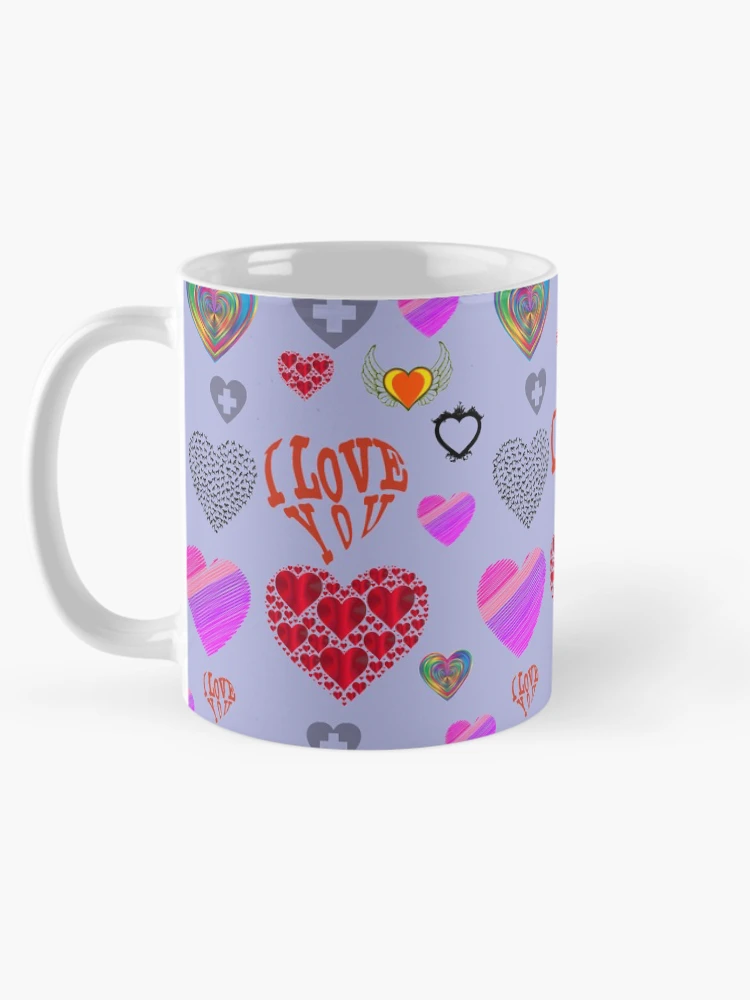 Thumbnail 5 of 6, Coffee Mug, Random Heart Pattern designed and sold by Rell1970.