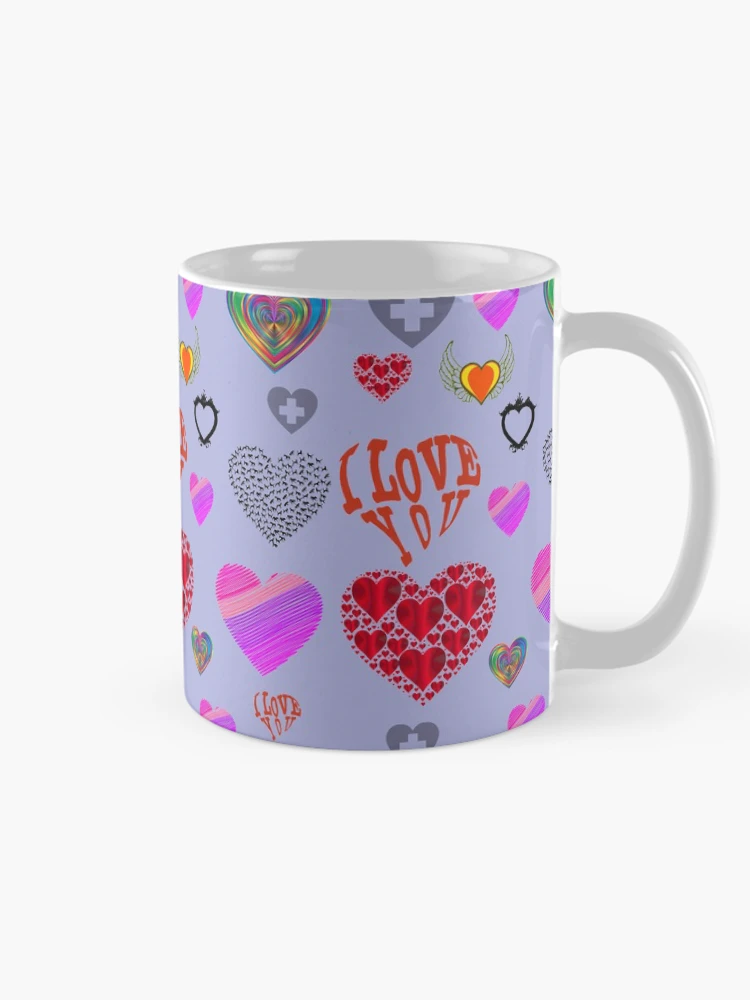 Thumbnail 3 of 6, Coffee Mug, Random Heart Pattern designed and sold by Rell1970.