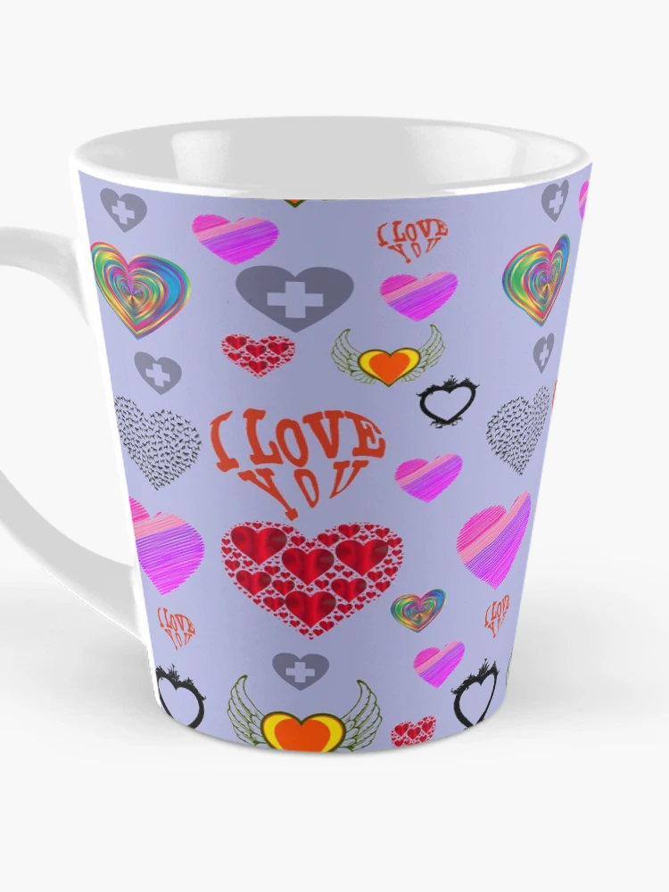Thumbnail 3 of 4, Coffee Mug, Random Heart Pattern designed and sold by Rell1970.