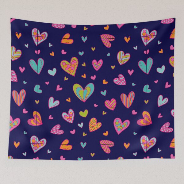 Item preview, Colorful psychedelic heart pattern designed and sold by jkulling.