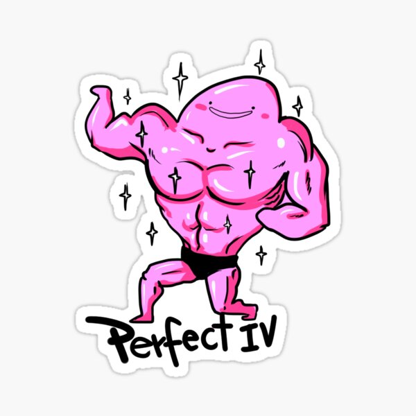 Pokemon Ditto Muscles Sticker - Sticker Mania