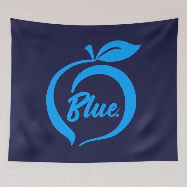 Item preview, Georgia Peach BLUE (on blue) designed and sold by Thelittlelord.