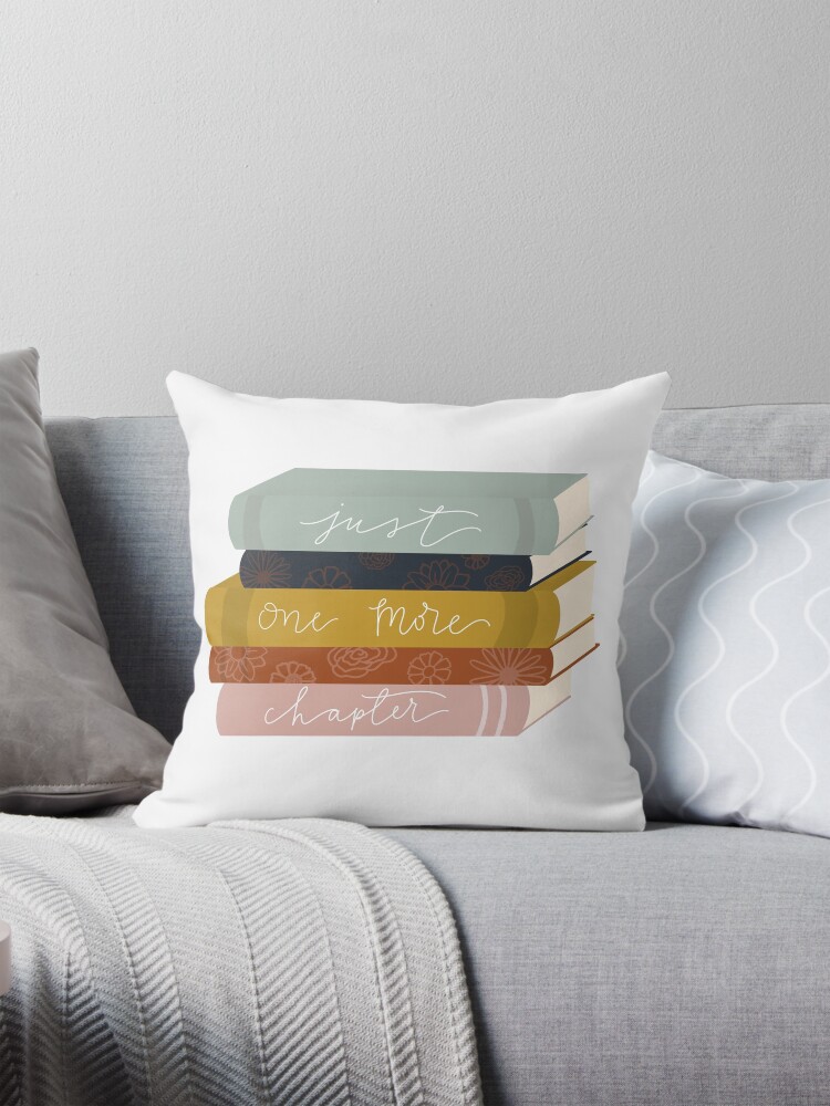 Thumbnail 1 of 4, Pillow, Just one more chapter designed and sold by abfischhh.