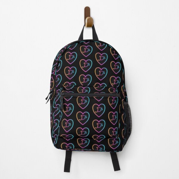Item preview, Spain Multicolor Neon Outline in a Retrowave Heart designed and sold by dylanxh.