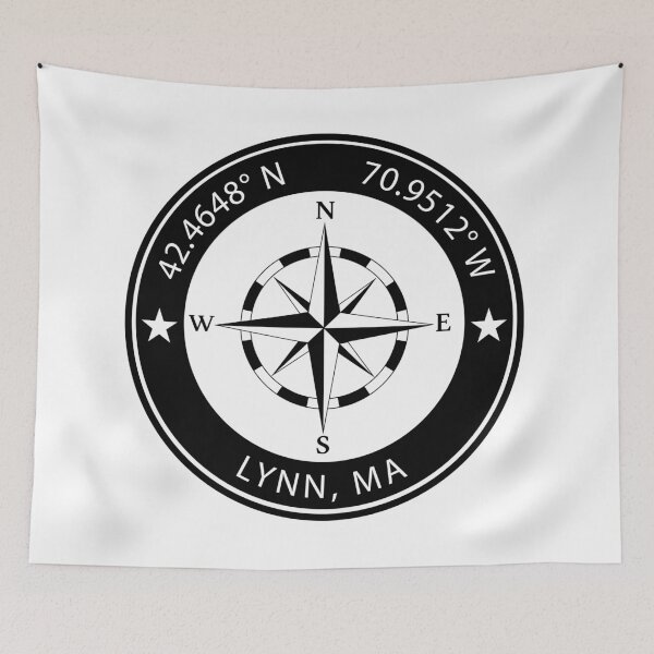 Item preview, Lynn, Massachusetts Geographical Coordinates designed and sold by TeeOhGraphics.