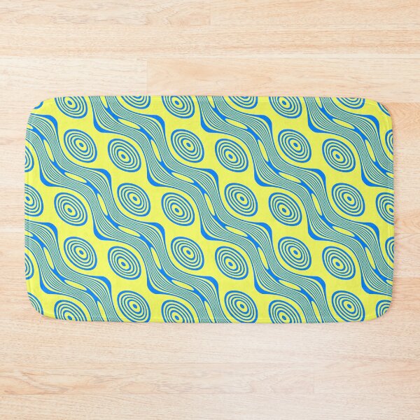 Item preview, Yellow and Blue Abstract river Pattern designed and sold by bradm50.