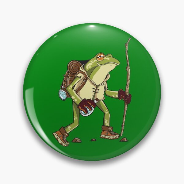 Item preview, Hiking Frog Climbing Mountains designed and sold by Piztees.