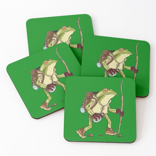 Item preview, Hiking Frog Climbing Mountains designed and sold by Piztees.