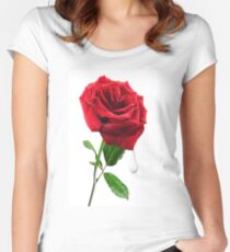 SOME SAY LOVE ..IT IS A FLOWER.. Women's Fitted Scoop T-Shirt