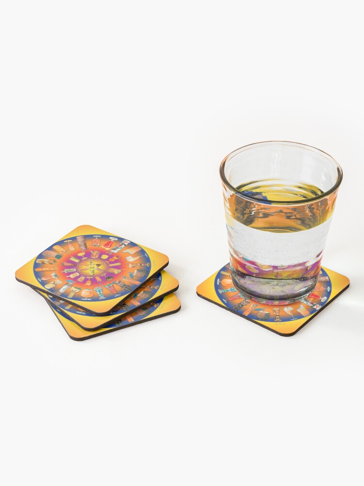 Alternate view of Fabulous Fiftees Coctail Mandala Coasters (Set of 4)
