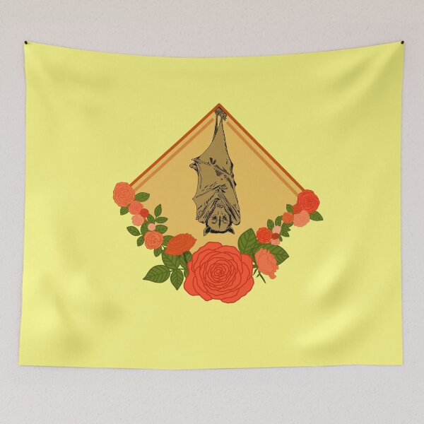 Item preview, DONATE Bat with Flowers - Orange designed and sold by Emily Boynton.