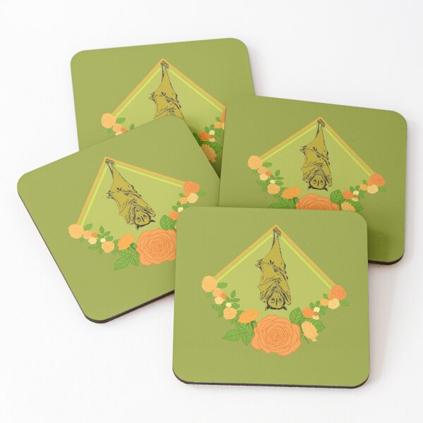 Item preview, DONATE Bat with Flowers - Yellow designed and sold by Emily Boynton.