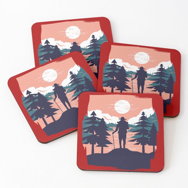 Item preview, Vintage Hiking Landscape designed and sold by Piztees.