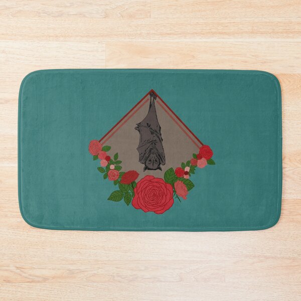 Item preview, DONATE Bat with Flowers - Red designed and sold by Emily Boynton.