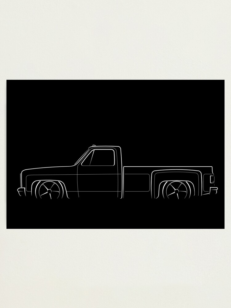 1987 Chevrolet Silverado Dually - profile stencil, white