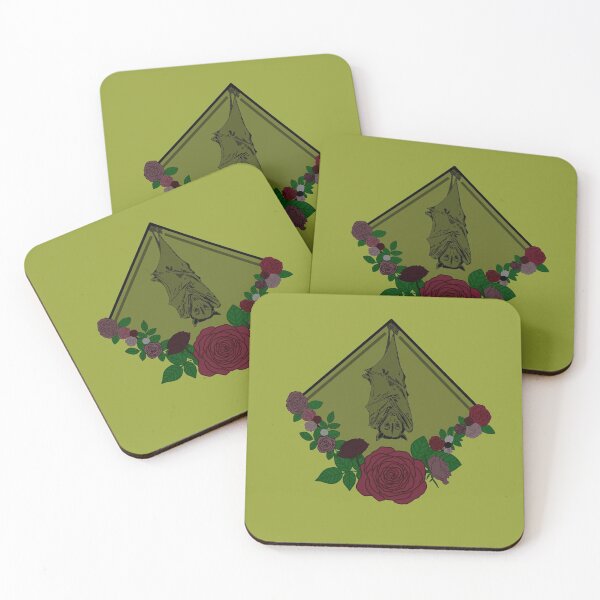 Item preview, DONATE Bat with Flowers - Grey designed and sold by Emily Boynton.