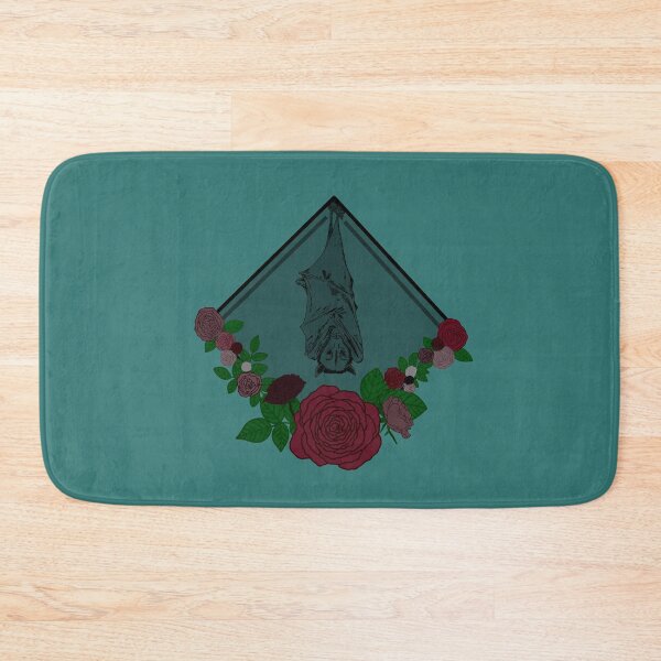 Item preview, DONATE Bat with Flowers - Grey designed and sold by Emily Boynton.